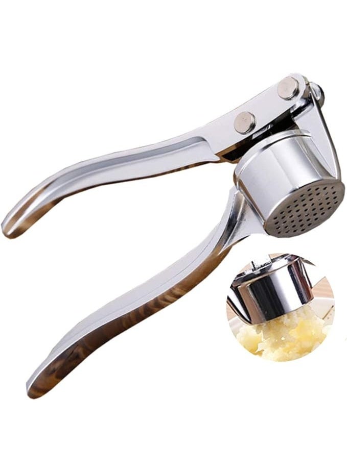 مكبس ثوم من الستانلس ستيل من قطعة واحدة فضي - Image 3